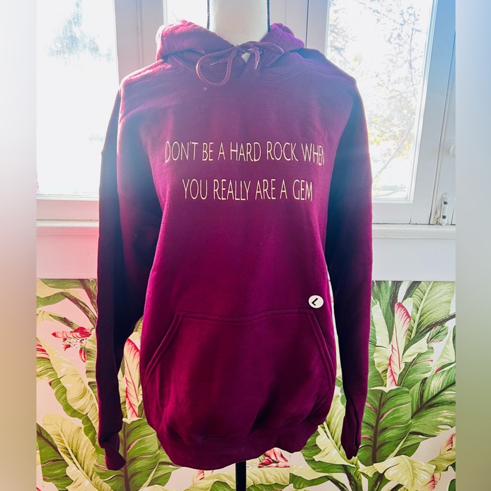 Custom Lauryn Hill Hoodie - Goldman Dryblend hoodie in a wine color.